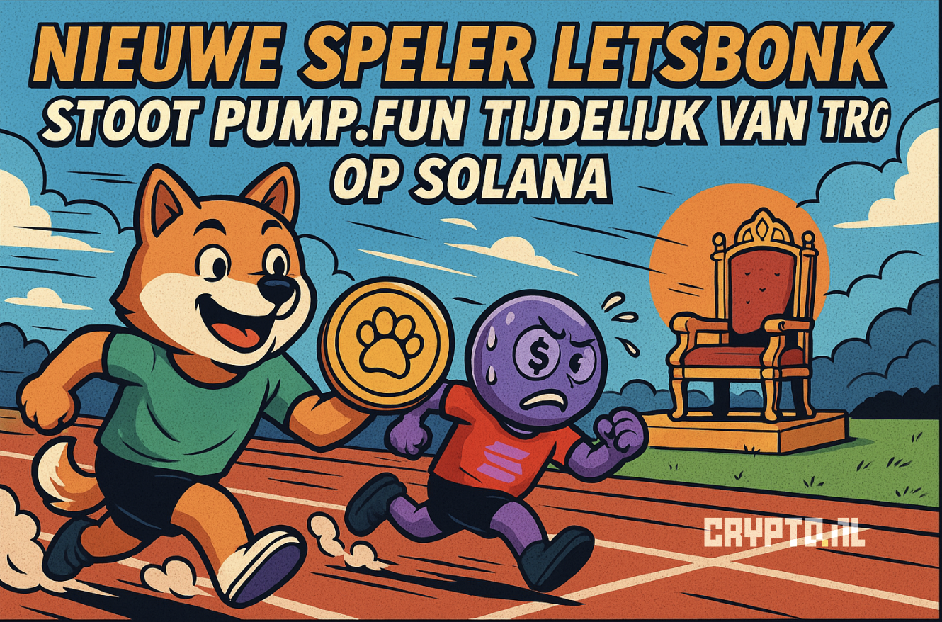 Nieuwe speler LetsBonk stoot Pump.fun tijdelijk van troon op Solana