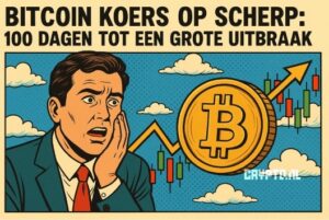 Bitcoin koers op scherp: 100 dagen tot een grote uitbraak
