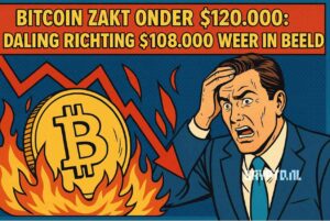 Bitcoin zakt onder $120.000: daling richting $108.000 weer in beeld