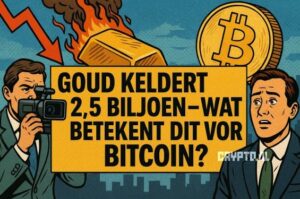 Goud keldert $2,5 biljoen wat betekent dit voor Bitcoin?