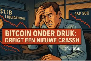 Bitcoin onder druk: dreigt een nieuwe crash na $1,1 miljard aan liquidaties?