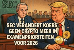 SEC verandert koers: geen crypto meer in examenprioriteiten voor 2026