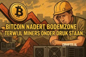 Bitcoin nadert bodemzone terwijl miners onder druk staan