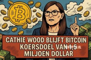 Cathie Wood blijft bij Bitcoin koersdoel van 1,5 miljoen dollar