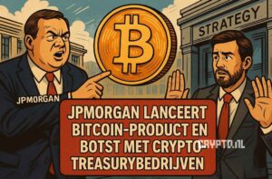 JPMorgan lanceert Bitcoin-product en botst met crypto treasurybedrijven