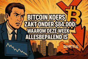 Bitcoin koers zakt onder 84.000 dollar: waarom deze week allesbepalend is