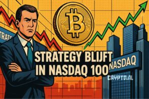 Strategy blijft in Nasdaq 100 ondanks Bitcoin-discussie