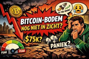 Bitcoin-bodem nog niet in zicht volgens sentimentdata