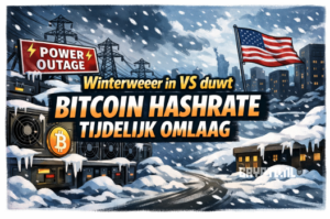 Winterweer in VS duwt Bitcoin-hashrate tijdelijk omlaag