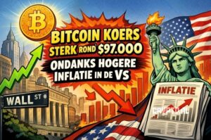 Bitcoin koers blijft sterk rond $97.000 ondanks hogere inflatie in de VS