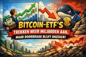 Bitcoin-ETF’s trekken weer miljarden aan, maar doorbraak blijft onzeker