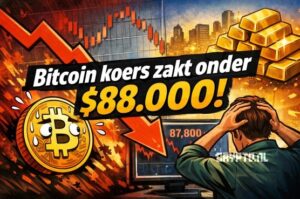 Bitcoin koers zakt onder $88.000 terwijl onzekerheid de markt domineert