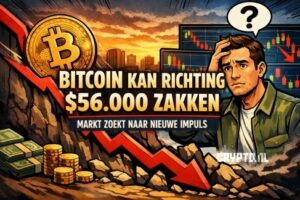 Bitcoin kan richting $56.000 zakken terwijl markt zoekt naar nieuwe impuls