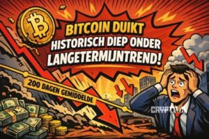 Bitcoin duikt historisch ver onder langetermijntrend: signaal van paniek of kans?