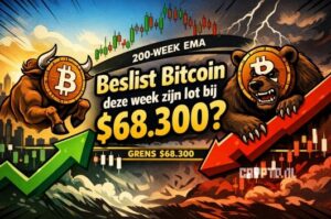 Beslist Bitcoin deze week zijn eigen lot bij $68.300?