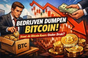 Bedrijven dumpen Bitcoin: staat de Bitcoin koers onder druk?