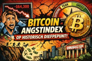 Bitcoin angstindex op historisch dieptepunt na plotselinge koersval