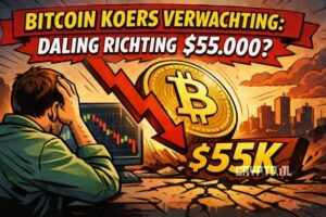 Bitcoin koers verwachting: markt rekent op daling richting $55.000