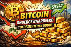 Bitcoin mogelijk ondergewaardeerd ten opzichte van goud