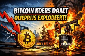 Bitcoin koers daalt terwijl olieprijs explodeert door spanningen in Midden-Oosten