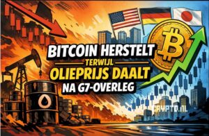 Bitcoin herstelt terwijl olieprijs daalt na G7-overleg