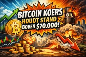 Bitcoin koers houdt stand boven $70.000 terwijl markt nieuwe richting zoekt