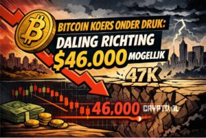 Bitcoin koers onder druk: daling richting $46.000 mogelijk