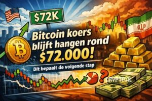 Bitcoin koers blijft hangen rond $72.000: dit bepaalt de volgende stap