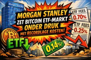 Morgan Stanley zet Bitcoin ETF-markt onder druk met recordlage kosten