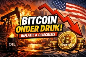 Bitcoin koers zakt door inflatiezorgen en oliecrisis