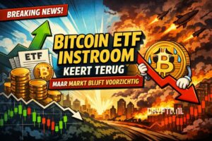 Bitcoin ETF instroom keert terug maar markt blijft voorzichtig