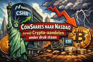 CoinShares zet stap naar Nasdaq terwijl crypto-aandelen onder druk staan