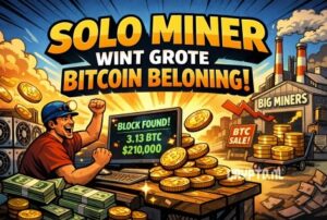 Solo miner wint onverwacht grote Bitcoin beloning