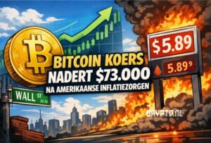 Bitcoin koers nadert $73.000 na opvallende inflatie-update uit VS