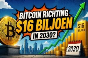 Bitcoin koers richting $16 biljoen? Dit zegt Ark Invest over 2030