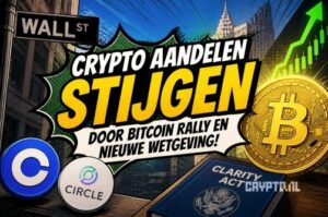 Crypto aandelen stijgen door Bitcoin rally en nieuwe wetgeving