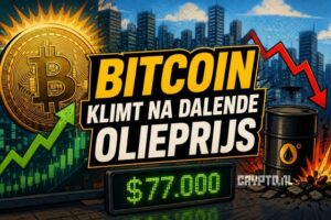 Bitcoin koers klimt na dalende olieprijs en hoop op Iran-deal