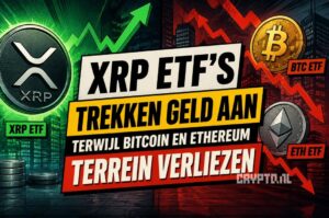 XRP ETF’s trekken kapitaal aan terwijl Bitcoin en Ethereum terrein verliezen
