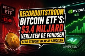 Bitcoin ETF-uitstroom bereikt record terwijl beleggers kiezen voor AI-aandelen
