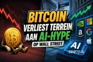 Bitcoin verliest terrein aan AI-hype op Wall Street