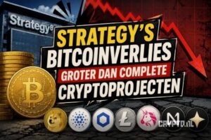 Bitcoinverlies van Strategy is groter dan complete cryptoprojecten