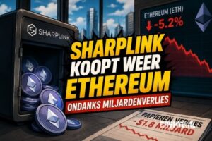 Sharplink blijft Ethereum kopen ondanks groot papieren verlies