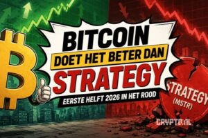 Bitcoin doet het beter dan Strategy, maar crypto blijft achter in 2026
