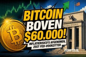 Bitcoin koers stijgt boven $60.000 na geruststellende woorden van Fed-voorzitter