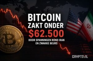 Bitcoin koers onder druk door spanningen rond Iran en zwakke beurs