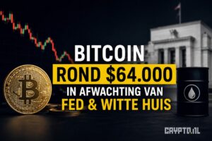 Bitcoin koers blijft rond $64.000 in afwachting van Fed en Witte Huis
