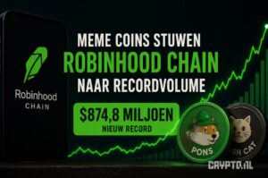 Meme coins zorgen voor recordhandel op Robinhood Chain