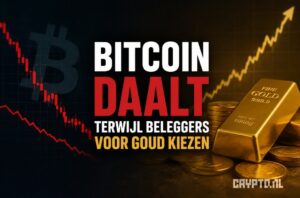 Bitcoin daalt terwijl beleggers voor goud kiezen
