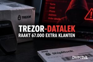 Trezor-datalek raakt 67.000 extra klanten
