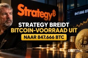 Strategy breidt Bitcoin-voorraad uit naar 847.666 BTC
